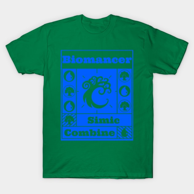 Simic Combine | Biomancer| MTG Guild Blue on Green EXP Design T-Shirt by ChristophZombie